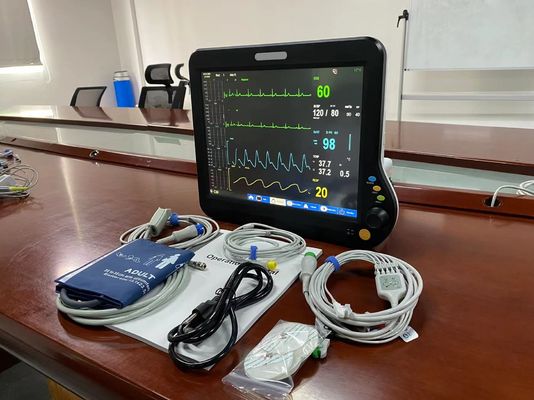 Máquina portátil de monitoramento de sinais vitais com ECG SPO2 NIBP Temp