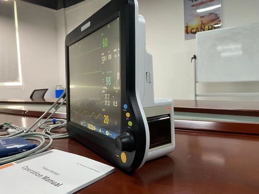 15 &quot; Multi Parameter Monitor do Paciente, Ambulance Heart Monitor com 2 Temp PR HR
