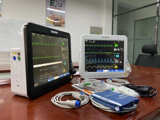 ICU Cardíaco Multi Parâmetro Monitor do Paciente Portátil Com 15 polegadas TFT tela LCD