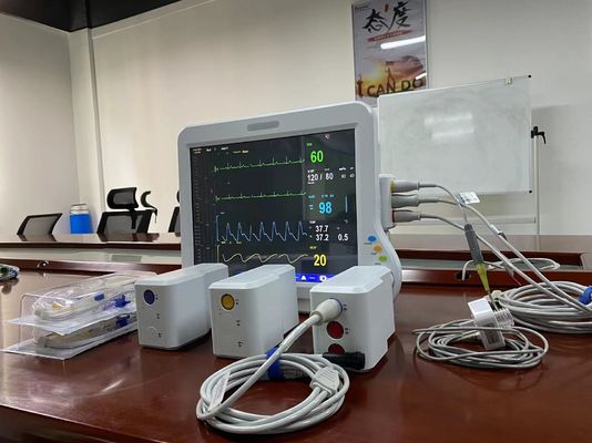 Monitoramento cardíaco Dispositivos de monitoramento médico modular com ECG SPO2 2Temp