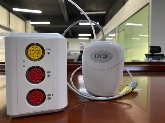 Sensor de CO2 de fluxo lateral de plástico para pacientes Animais de estimação Medindo EtCO2
