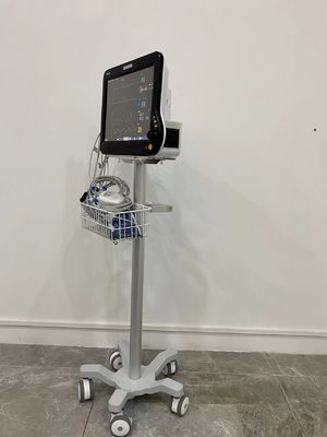 Neonate aviação médica Matieral de alumínio do trole do monitor de 3 rodas silenciosas da polegada