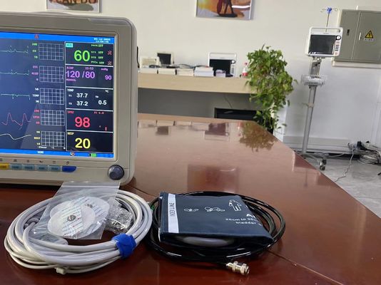 Monitor de sinais vitais portátil de cor branca com ECG SPO2 NIBP e medição de temperatura