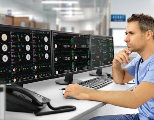 Sistema de monitorização do centro para monitoramento portátil de pacientes com vários parâmetros, monitor cardíaco