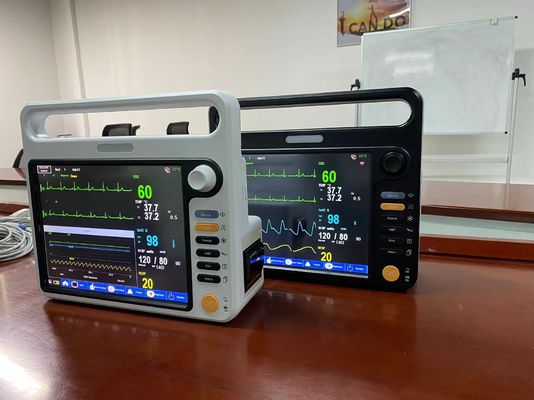 Monitor portátil de pacientes com múltiplos parâmetros cardíacos com ECG SPO2 NIBP Temp Standard
