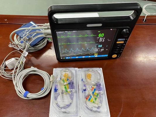 EtCO2 Monitor Médico do Paciente Cardíaco, Equipamento de Monitoramento Vital Multi-Lead