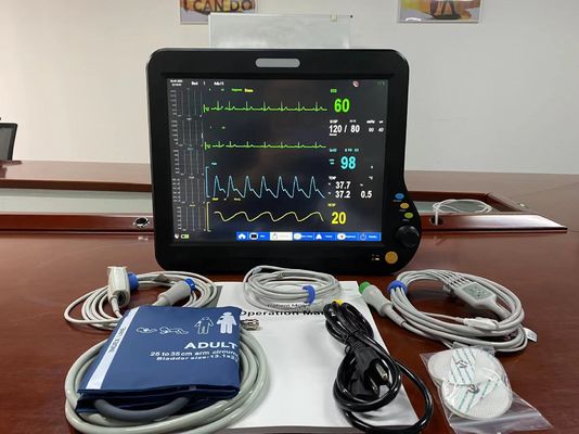 Monitor cardíaco modular de UTI Multilingual com ECG NIBP SPO2 Standard