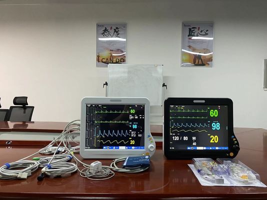 Dispositivos de monitorização de 15 polegadas, monitor multiparamétrico de ventilador de UTI.