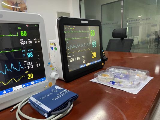 Máquina cardíaca multilíngue de UTI, Máquina automática de sinais vitais com monitoramento de ECG.