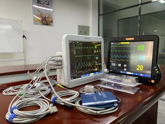 Monitor cardíaco modular de UTI Multilingual com ECG NIBP SPO2 Standard
