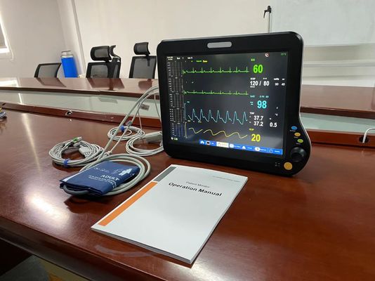Monitor de frequência cardíaca modular da UTI, monitor do paciente, multiparamétrico de 15 polegadas.