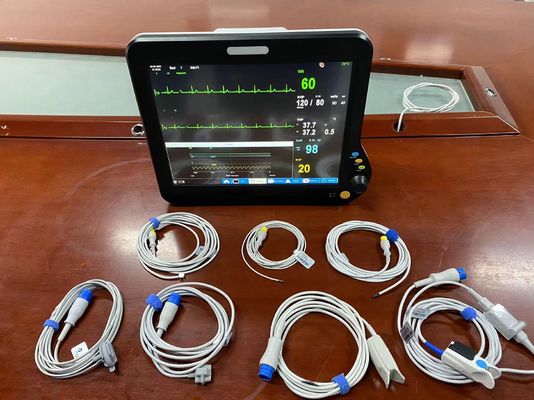 Monitor do paciente com parâmetros múltiplos de diagnóstico com tela LCD TFT de 15 polegadas