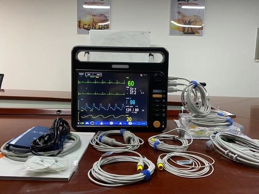 Máquina Modular de Monitorização Vital do Hospital Multilíngue Com Display de 12,1&quot;