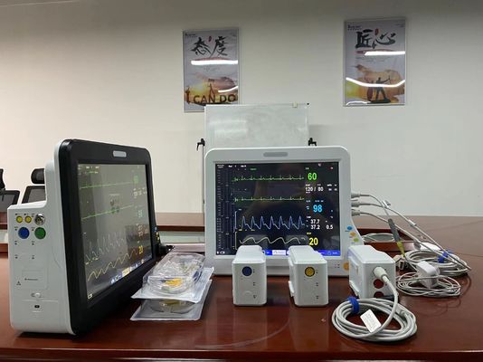 UTI Modular do paciente do coração Monitor portátil Multi Parâmetro Multilíngue