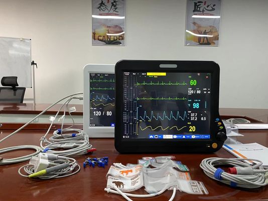 Equipamento de monitorização de sinais vitais de 15 polegadas Multiparâmetro para doente veterinário