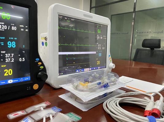 Máquina de sinalização vital digital veterinária com ECG NIBP SPO2 2 Temp Standard