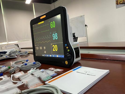 Monitores de parâmetros múltiplos veterinários médicos com ECG SPO2 2Temp