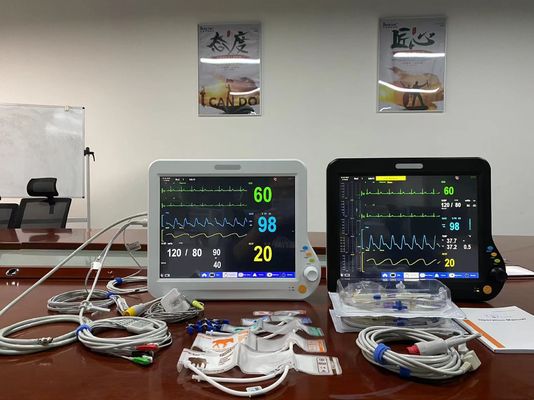 Monitores de parâmetros múltiplos veterinários médicos com ECG SPO2 2Temp