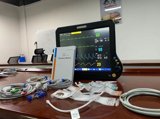 Monitor multilingue veterinário de 15 polegadas com EtCO2 CMS Touch