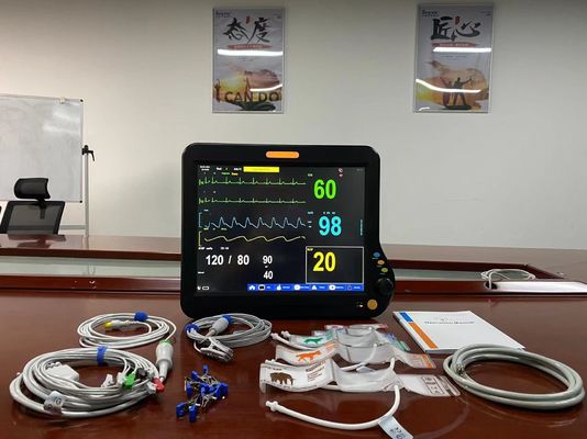Monitor multilingue veterinário de 15 polegadas com EtCO2 CMS Touch