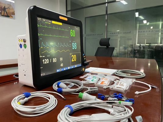 Cirúrgico Monitor de Frequência Cardíaca Uso Veterinário 15 polegadas Com ECG NIBP SPO2
