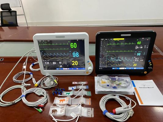 Monitor multilingue veterinário de 15 polegadas com EtCO2 CMS Touch