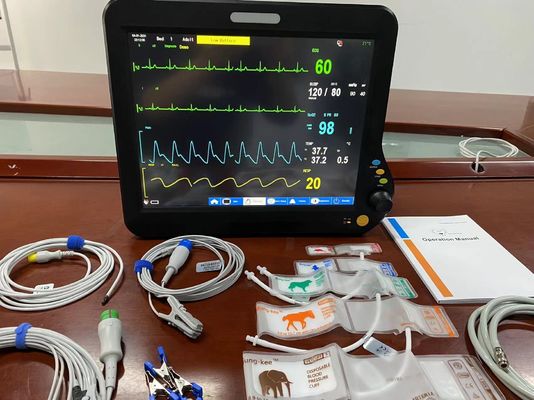 2Temp Resp Veterinário Multiparameter Monitor Multilinguagem Para Diagnóstico Cirúrgico