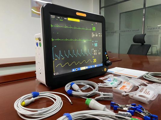 Máquina de monitoramento de sinais vitais veterinários de 15 polegadas Multiparameter para diagnóstico de animais