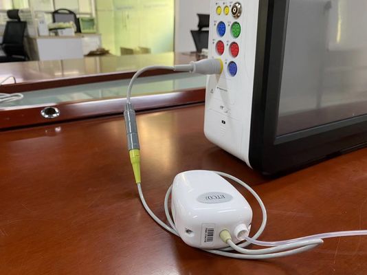 Módulo de CO2 de fluxo lateral de plástico branco para monitorização de CO2 de maré final
