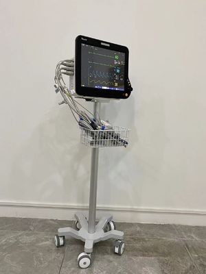 Trole médico portátil de alumínio do monitor de Matieral da aviação com as rodas silenciosas de 3 polegadas