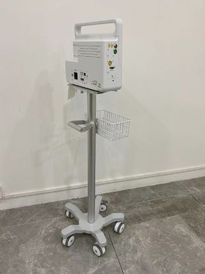 Trole de alumínio do monitor paciente de Matieral da aviação veterinária com as rodas silenciosas de 3 polegadas