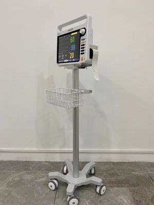 Trole médico portátil de alumínio do monitor de Matieral da aviação com as rodas silenciosas de 3 polegadas