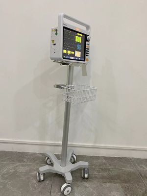 Trole de alumínio do monitor paciente de Matieral da aviação de ICU com as rodas silenciosas de 3 polegadas