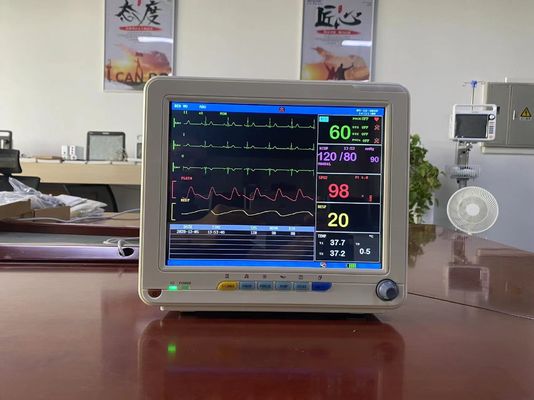 Monitor de sinais vitais eletrônico médico TFT LCD com ECG SPO2 NIBP e medição de temperatura