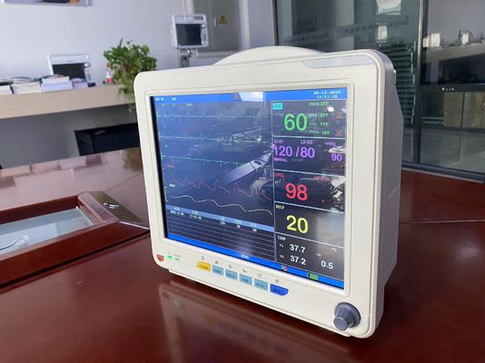 Monitor de sinais vitais eletrônico médico TFT LCD com ECG SPO2 NIBP e medição de temperatura