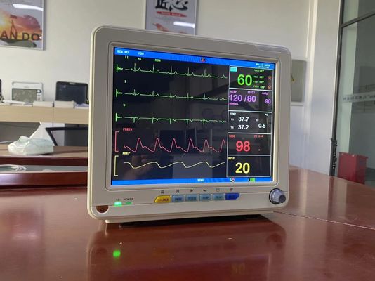 Monitor de paciente multiparâmetro portátil de alta precisão com tela LCD TFT de 12,1 polegadas