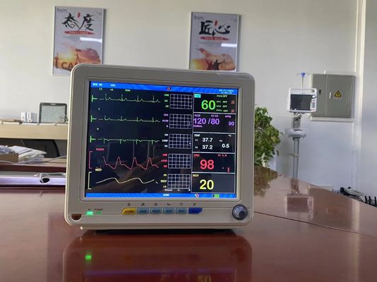 Monitor de paciente portátil multiparâmetro TFT LCD de 12,1 polegadas com EtCO2 ECG SPO2 NIBP