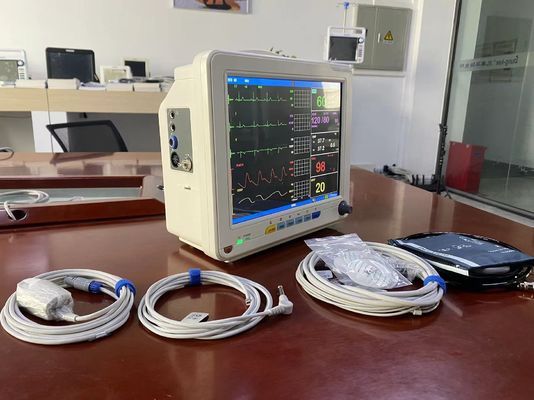 Monitor de paciente portátil para clínica geral com tela LCD TFT de 12,1 polegadas