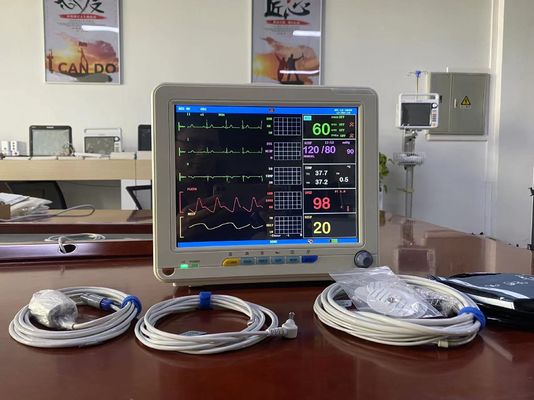 Monitor de paciente multiparâmetro portátil com ECG SPO2 NIBP e medição de temperatura