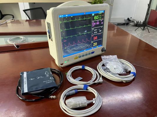 Monitor de paciente portátil multiparâmetro TFT LCD de 12,1 polegadas com EtCO2 ECG SPO2 NIBP