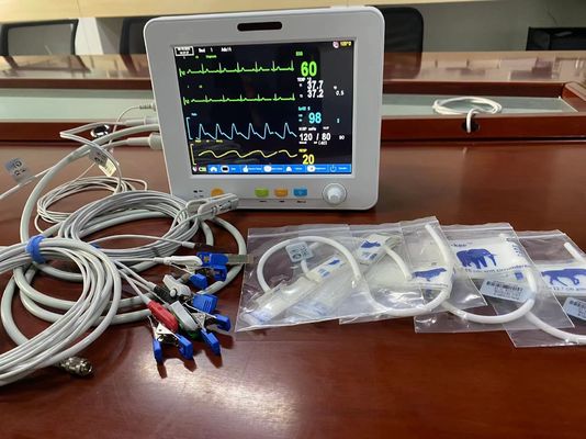 Vital Signs Monitor With veterinário portátil EtCO2 ECG SPO2 NIBP e medida do Temp
