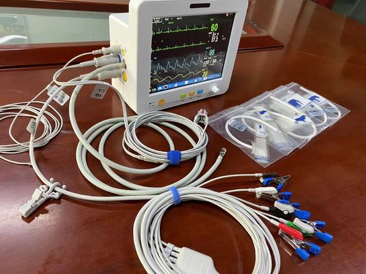 Monitor paciente veterinário portátil da tela de TFT LCD com medida do Temp de ECG SPO2 NIBP