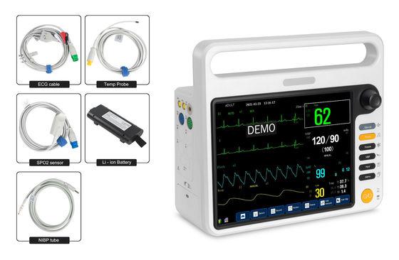12Monitores cardíacos multiparâmetros de 1 polegada com função compatível com HL7, aceitados OEM/SKD